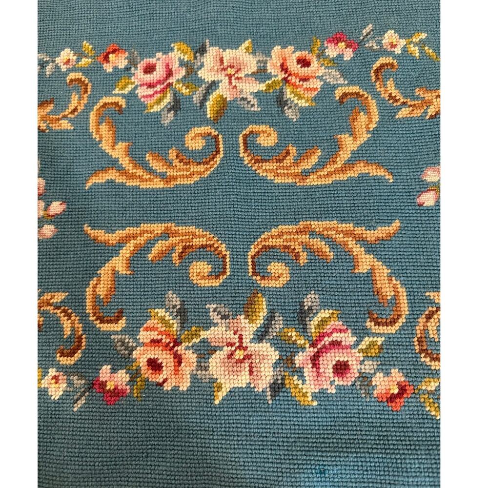 Vintage Handcrafted Needlepoint Table Runner - Picture 5 of 6